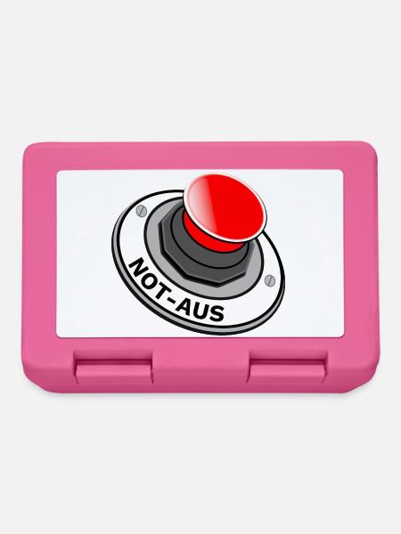 Not Aus Button Schalter für Genervte schnelle Ruhe - Brotdose - Pink