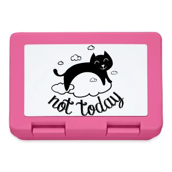 Not today, pas aujourd'hui ! humour drôle de chat - Boîte à goûter - rose - Devant