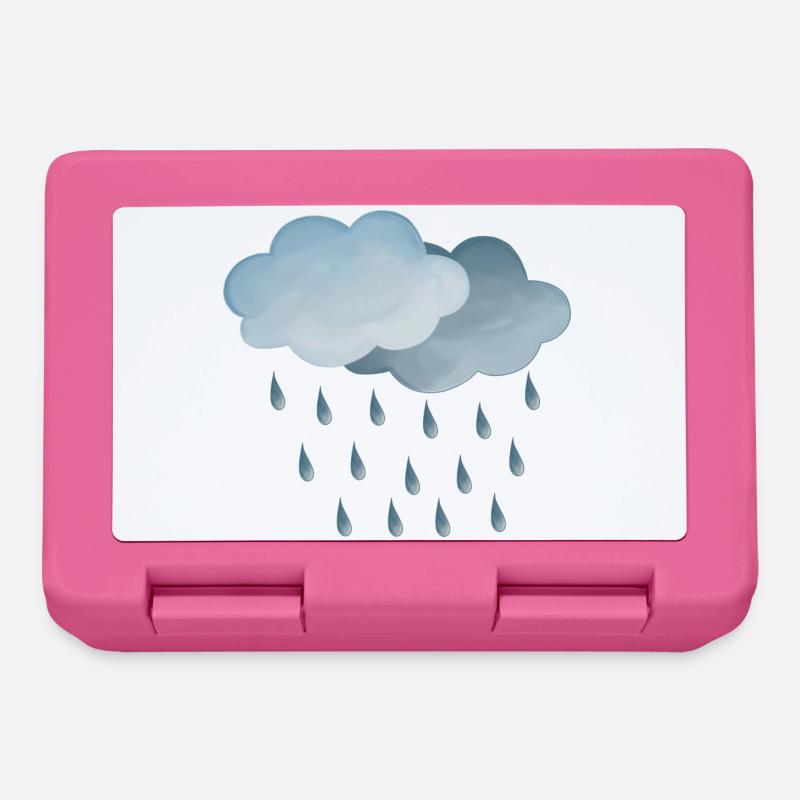Symbole météo pluie-nuages - Boîte à goûter - rose