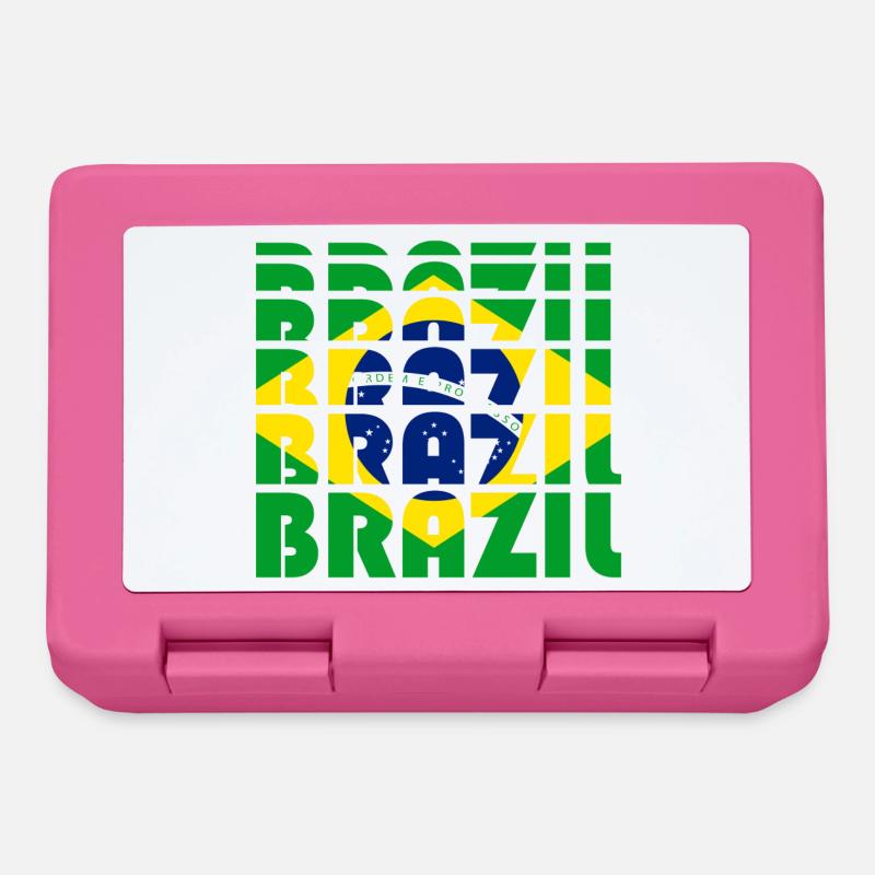 Mosaïque de fautes de frappe du drapeau brésilien - Boîte à goûter - rose