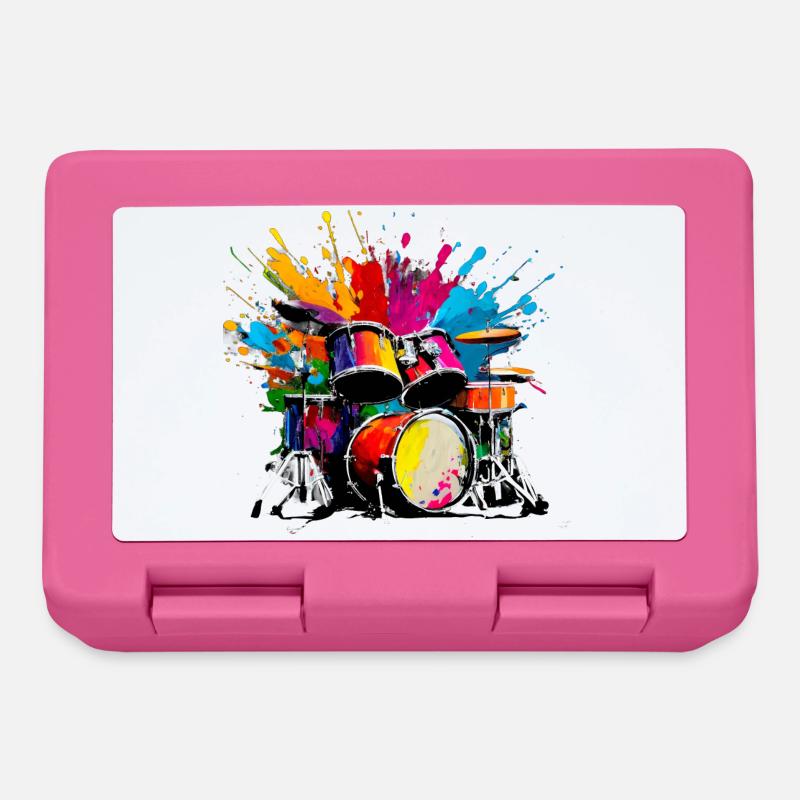 Bunte Perkussion - Brotdose - Pink