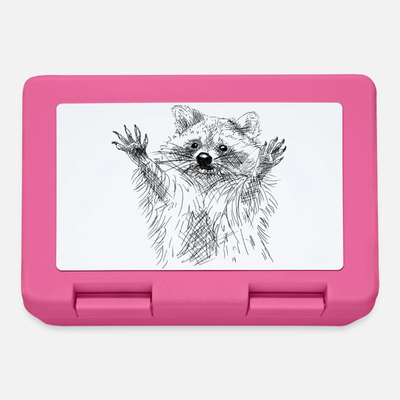 Waschbär - Brotdose - Pink