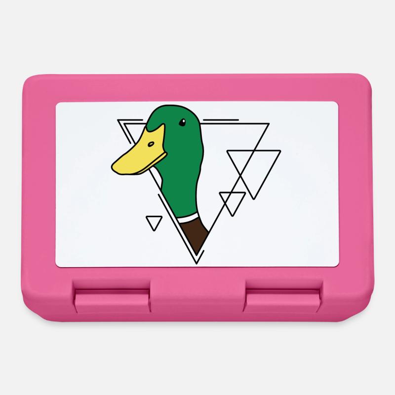 Canard coloré en design géométrique - Boîte à goûter - rose