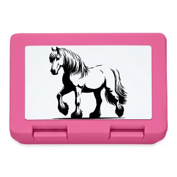 Pferd Haflinger - Brotdose - Pink - Vorne
