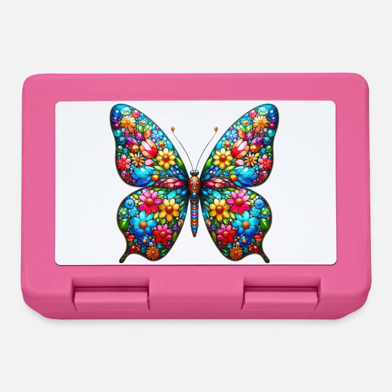 Schmetterling - Brotdose - Pink