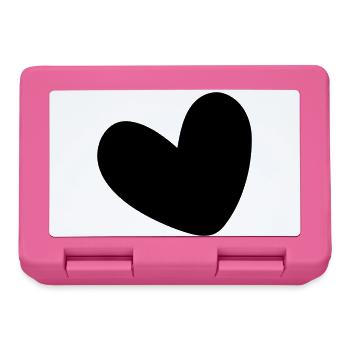 Heart filled in one color - Lunchbox - pink - Front