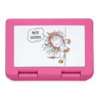 Guck Guck Regenbogen Einhorn Fantasy - Brotdose - Pink - Vorne