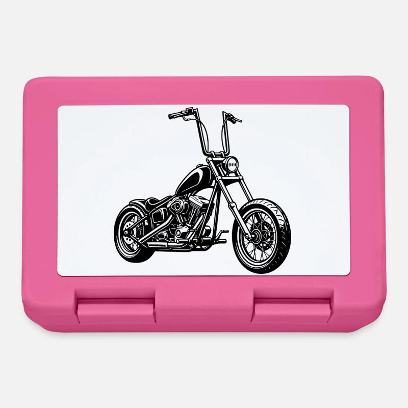 Moto Chopper Custom Bike Bobber - Boîte à goûter - rose
