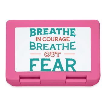 Breath in Courage - Lunchbox - pink - Front