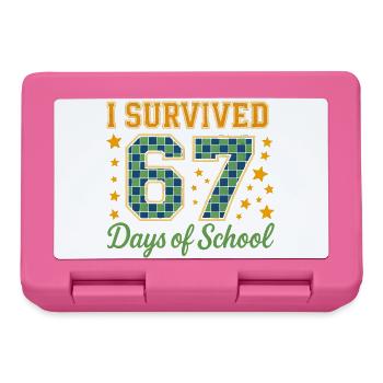 Surviving 67 days of school - Lunchbox - pink - Front