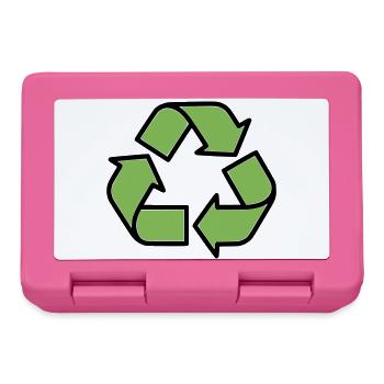 Recycling Sign Outline - Lunchbox - pink - Front