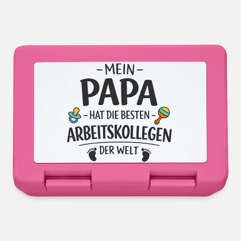 Cadeau de naissance de Papa Best Colleagues - Boîte à goûter - rose