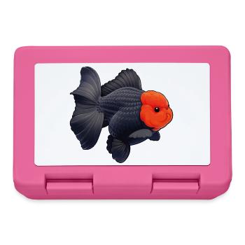 Grade Black Oranda with Red Head HQ Goldfish - Brotdose - Pink - Vorne