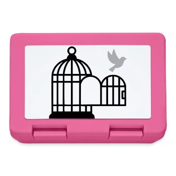Vogelkäfig offen Freiheit - Brotdose - Pink - Vorne