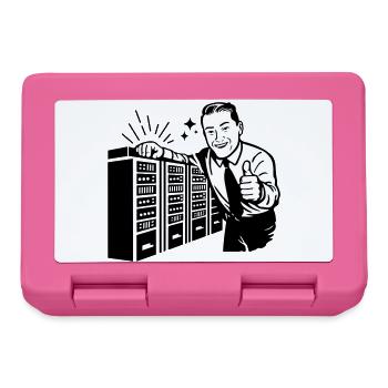 Retro IT Admin Smiling – Vintage Tech Support - Lunchbox - pink - Front
