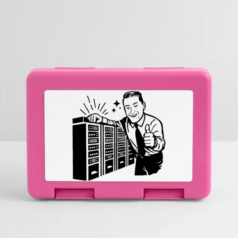Retro IT Admin Smiling – Vintage Tech Support Lunchbox