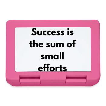 Success is the sum of small effort - Lunchbox - pink - Front