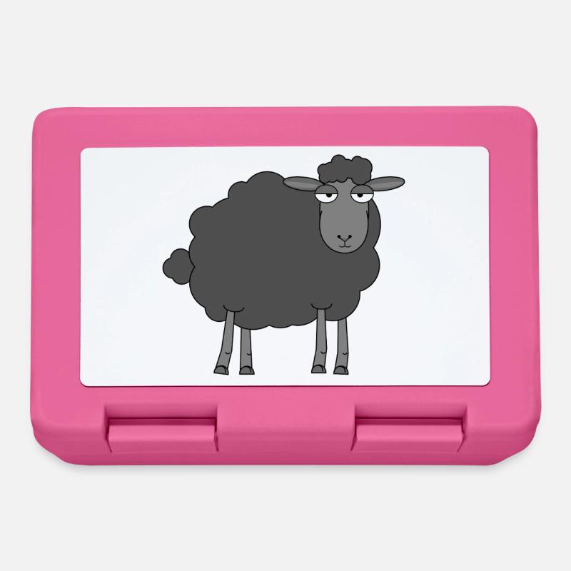 Baaaa-d bis zum Knochen | Illustration des Schwarzen Schafs - Brotdose - Pink