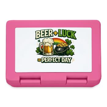 Bierglück Perfekter Tag - Brotdose - Pink - Vorne