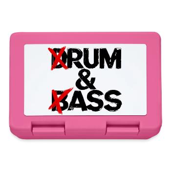 Drum & Bass / Rum & Ass Drummer Musique vintage - Boîte à goûter - rose - Devant