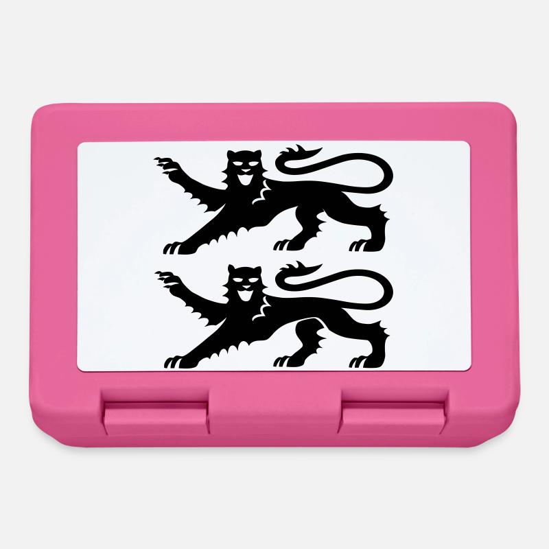 Blason Normandie 2 Léopards Noir - Boîte à goûter - rose