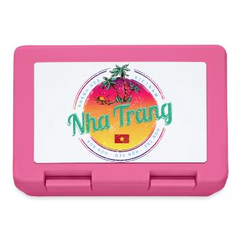 Nha Trang Retro Sonnenuntergang Vietnam Souvenir - Brotdose - Pink - Vorne