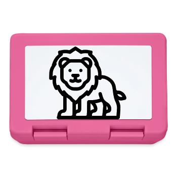 lion - Lunchbox - pink - Front