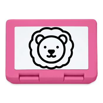 lion - Lunchbox - pink - Front