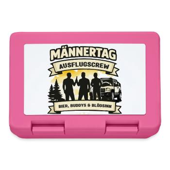 Männertag Crew: Bier, Buddys & Blödsinn - Brotdose - Pink - Vorne
