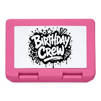 Birthday Crew Party Graffiti Motif - Lunchbox - pink - Front