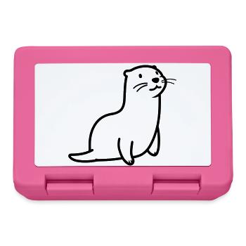 loutre - Boîte à goûter - rose - Devant