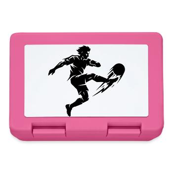 Silhouette du footballeur - Boîte à goûter - rose - Devant