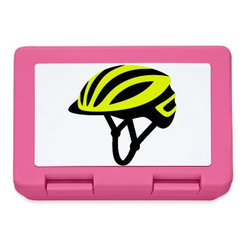 Yellow Bicycle Helmet Graphic - Lunchbox - pink - Front