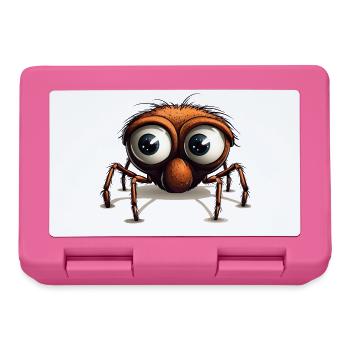 Spider with giant eyes cartoon - Lunchbox - pink - Front
