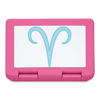 Widder-Tierkreiszeichen Pastellblau - Brotdose - Pink - Vorne