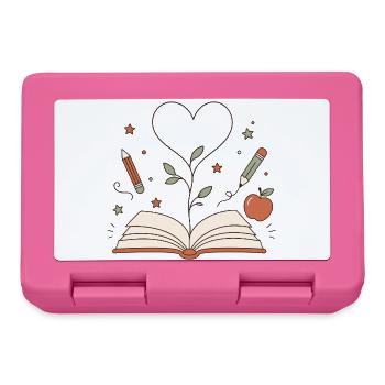 Herzbaum aus Buch – Kreativität blüht - Brotdose - Pink - Vorne