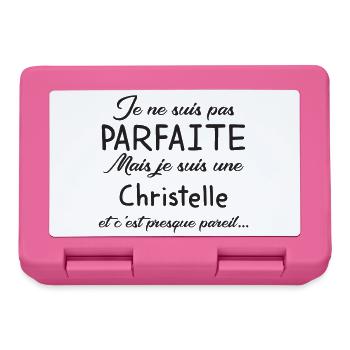 Je Ne Suis Pas Parfaite Mais Je Suis Une Christ... - Boîte à goûter - rose - Devant