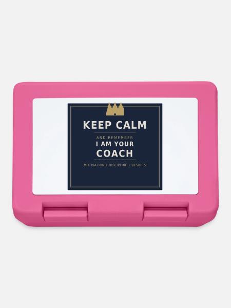 Bleib ruhig, ich bin dein Trainer - Brotdose - Pink