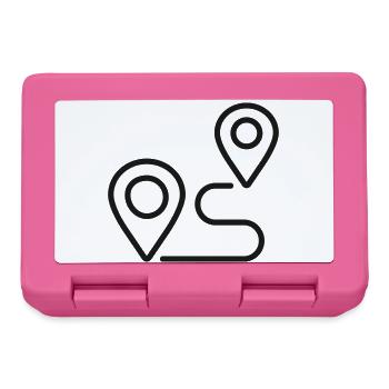 GPS-Routen-Navigationslinien-Symbol - Brotdose - Pink - Vorne