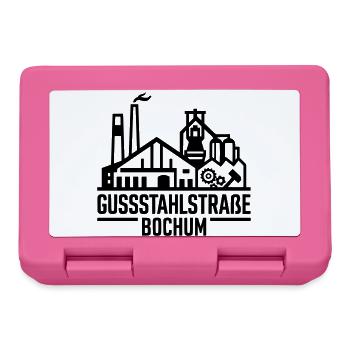 Gussstahlstraße Bochum Ruhrpott Industrie T-Shirt - Brotdose - Pink - Vorne