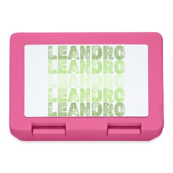 Vorname Leandro - Brotdose - Pink - Vorne