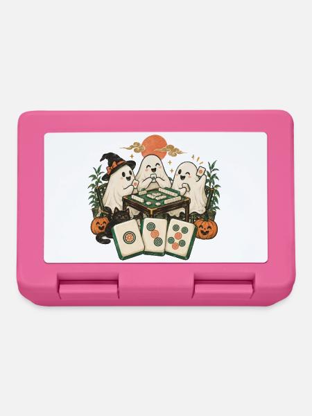 Geister-Mahjong-Nacht - Brotdose - Pink