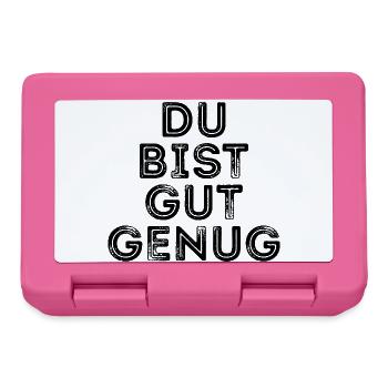 Du bist gut genug - Brotdose - Pink - Vorne