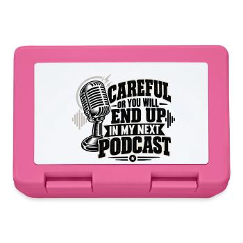 Lustiger Podcaster Content Creator Blogger Media Art - Brotdose - Pink - Vorne