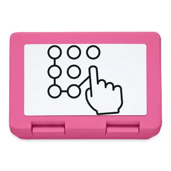 Touchscreen-Muster-Lockline-Symbol - Brotdose - Pink - Vorne