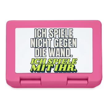 Padel - nicht gegen die Wand, mit ihr - Brotdose - Pink - Vorne