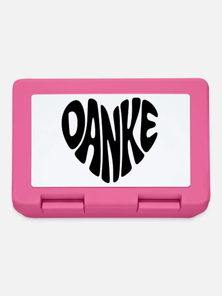 Danke - Herzform - Herz Form - Danke sagen - Brotdose - Pink