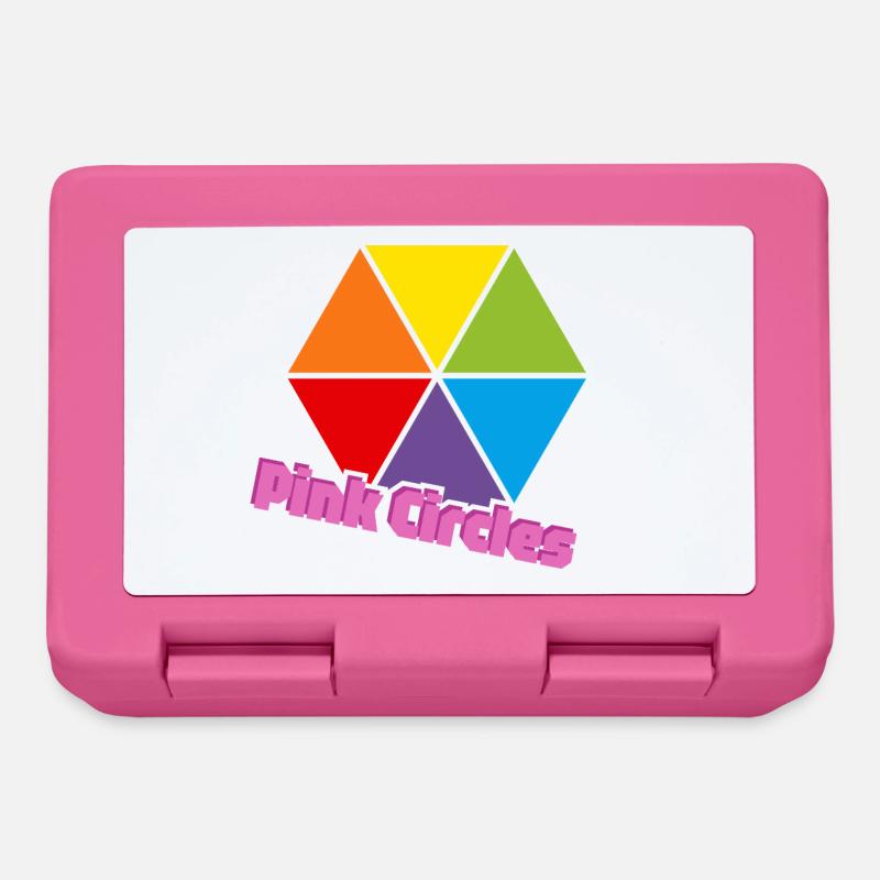 Colorful Triangles Pink Circles - Lunchbox - pink