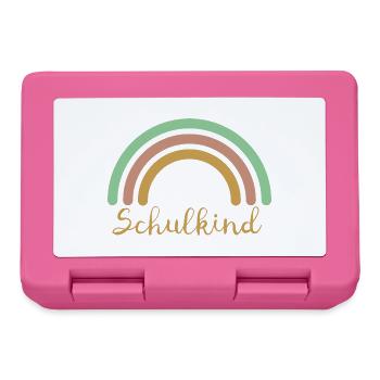 Schulkind Regenbogen - Brotdose - Pink - Vorne