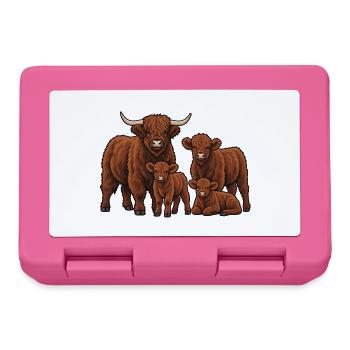 Galloway Rinder - Brotdose - Pink - Vorne